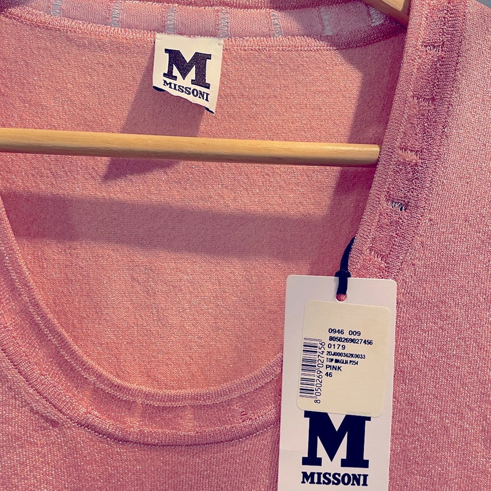 NWT Missoni sparkle tank top in beautiful ballerina pink!